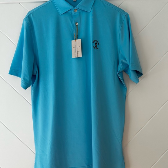 NWT Peter Millar Summer Comfort Harbour Town Golf Links Blue Polo Shirt - Picture 2 of 10